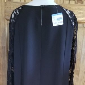 Black dress with lace sleeves